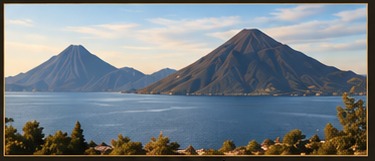 Paisaje de Sololá y Lago de Atitlán