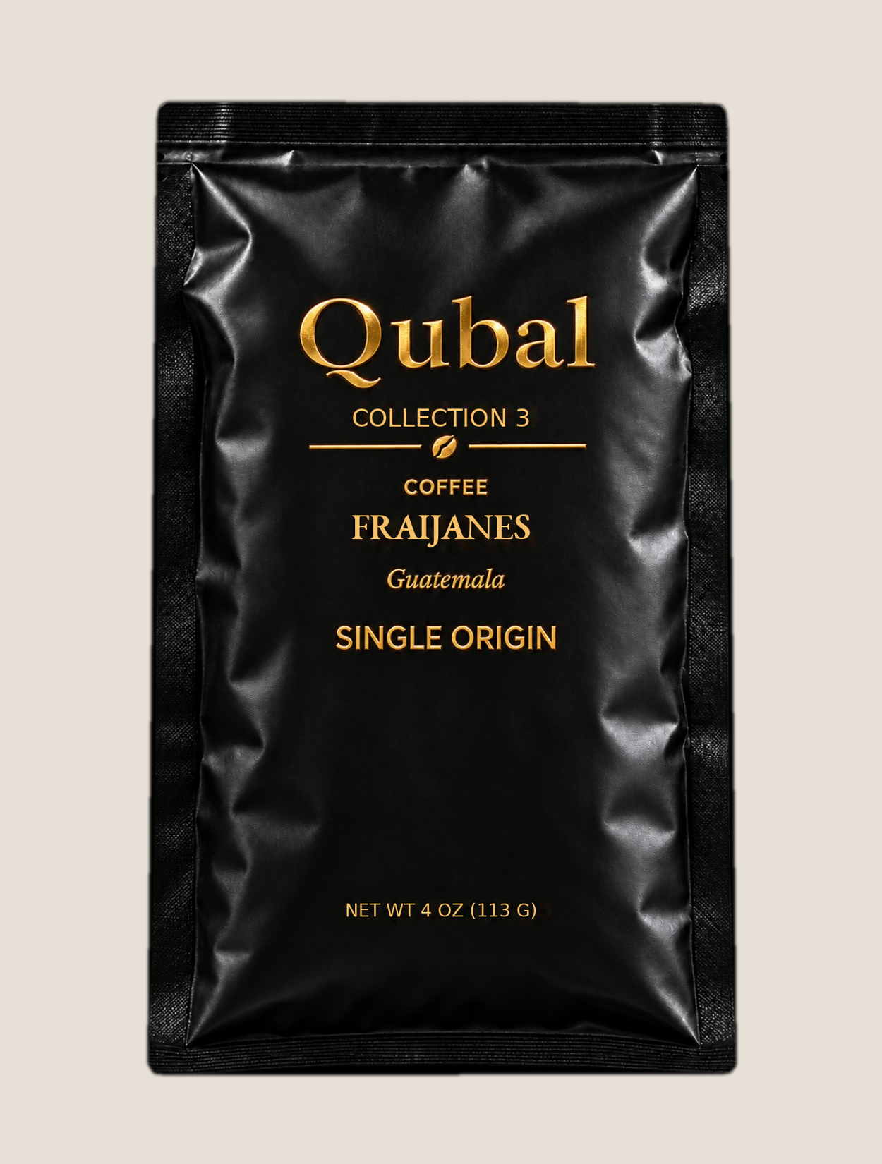 Qubal Fraijanes black regional coffee bag