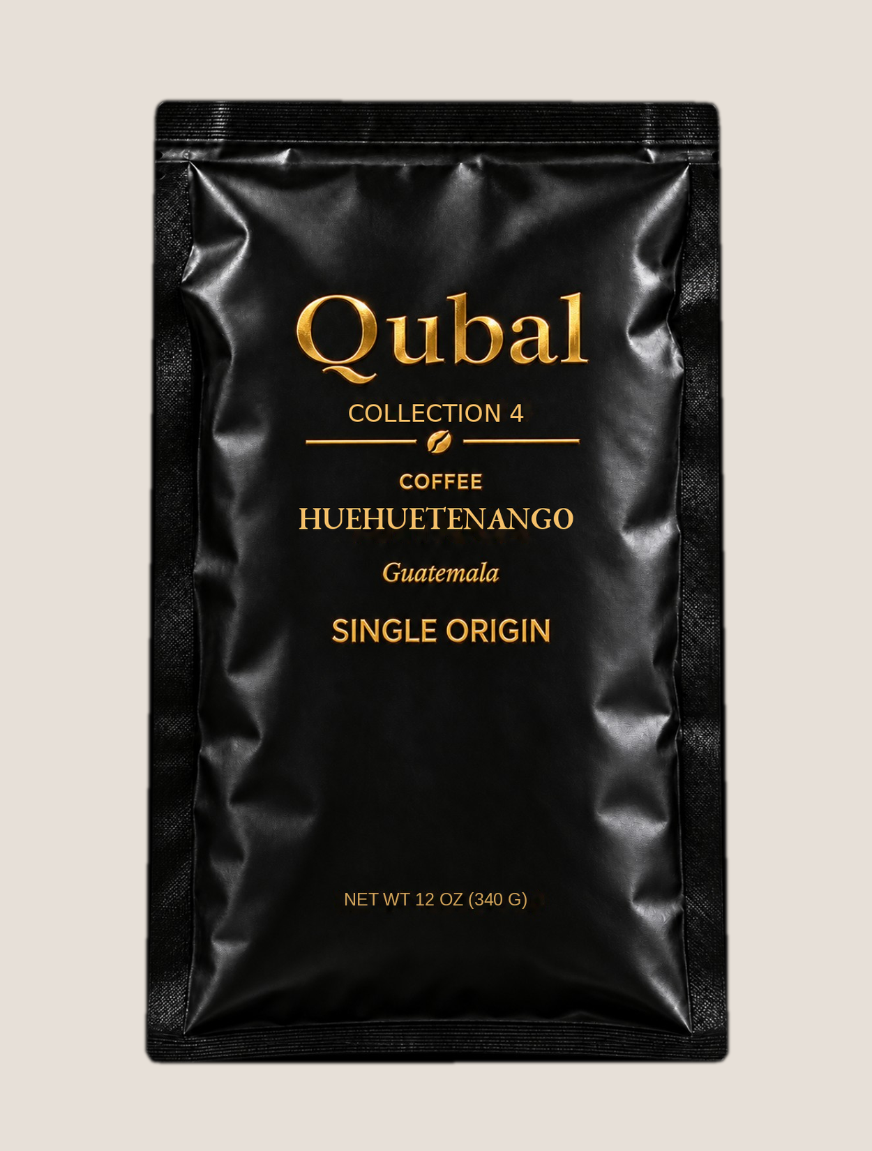 Qubal Huehuetenango black regional coffee bag